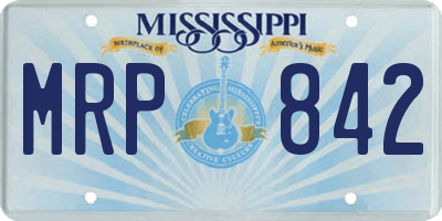 MS license plate MRP842