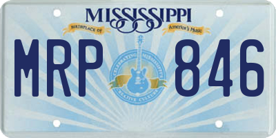 MS license plate MRP846