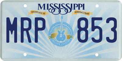 MS license plate MRP853
