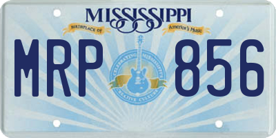 MS license plate MRP856