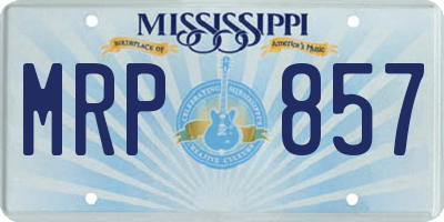 MS license plate MRP857