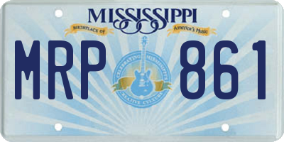 MS license plate MRP861