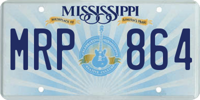 MS license plate MRP864