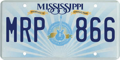 MS license plate MRP866