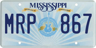 MS license plate MRP867