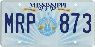 MS license plate MRP873