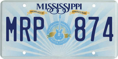 MS license plate MRP874