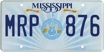 MS license plate MRP876