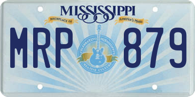 MS license plate MRP879
