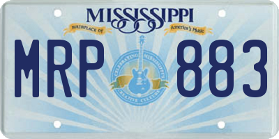 MS license plate MRP883