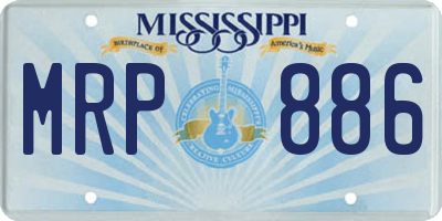 MS license plate MRP886