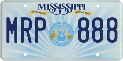MS license plate MRP888