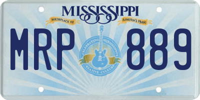 MS license plate MRP889