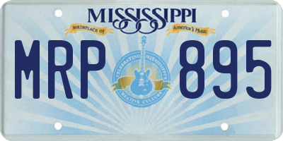 MS license plate MRP895