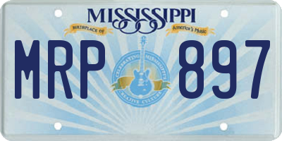 MS license plate MRP897