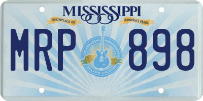 MS license plate MRP898