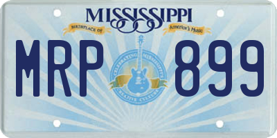 MS license plate MRP899