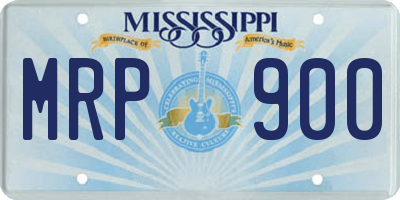 MS license plate MRP900