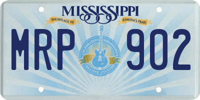 MS license plate MRP902