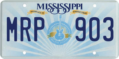 MS license plate MRP903