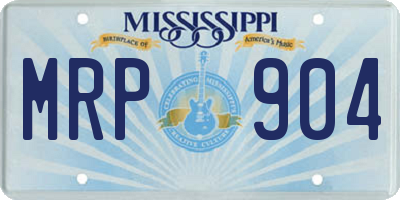MS license plate MRP904