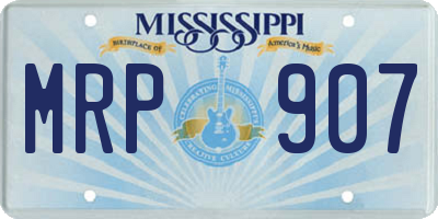 MS license plate MRP907