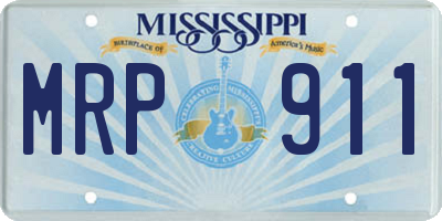MS license plate MRP911