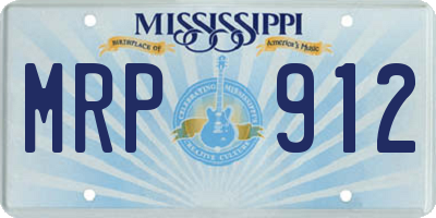 MS license plate MRP912