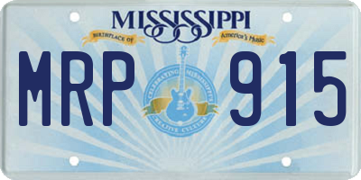 MS license plate MRP915
