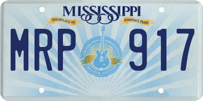MS license plate MRP917