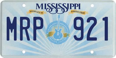 MS license plate MRP921
