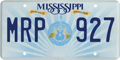 MS license plate MRP927