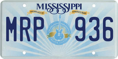 MS license plate MRP936