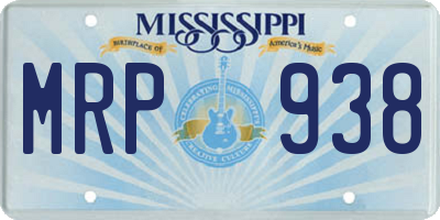 MS license plate MRP938