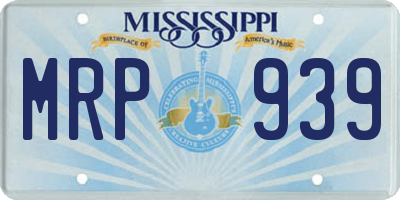 MS license plate MRP939