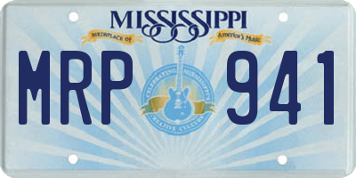 MS license plate MRP941