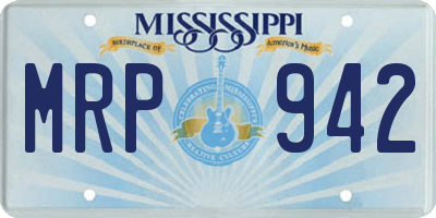 MS license plate MRP942