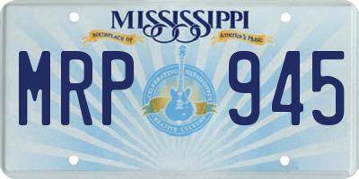 MS license plate MRP945