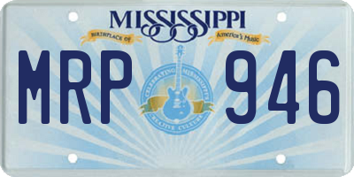 MS license plate MRP946