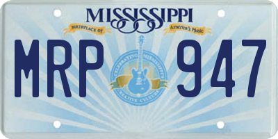 MS license plate MRP947