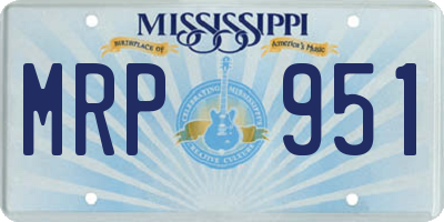 MS license plate MRP951
