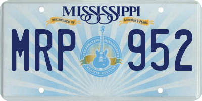 MS license plate MRP952