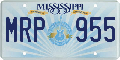 MS license plate MRP955