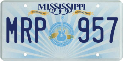 MS license plate MRP957
