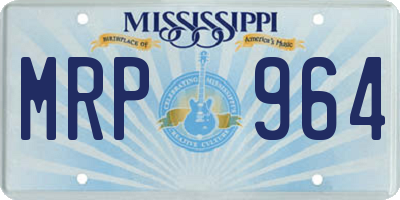 MS license plate MRP964