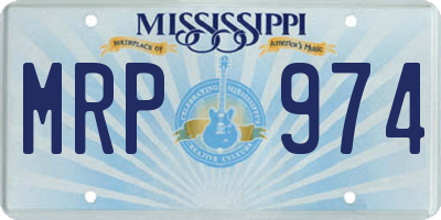 MS license plate MRP974