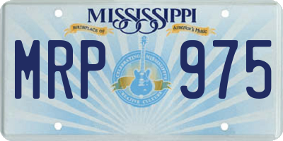 MS license plate MRP975