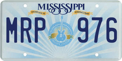MS license plate MRP976