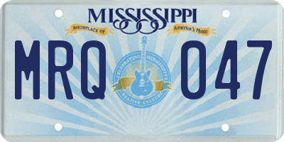 MS license plate MRQ047