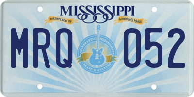 MS license plate MRQ052